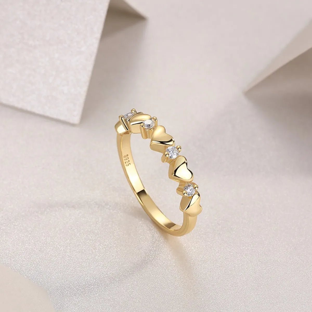 925 Sterling Silver Moissanite Heart Ring - Coolpeacock
