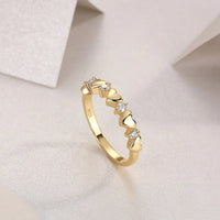 925 Sterling Silver Moissanite Heart Ring - Coolpeacock