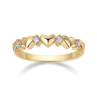 925 Sterling Silver Moissanite Heart Ring - Coolpeacock
