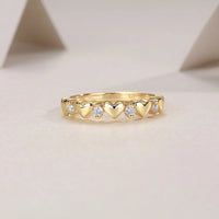 925 Sterling Silver Moissanite Heart Ring - Coolpeacock