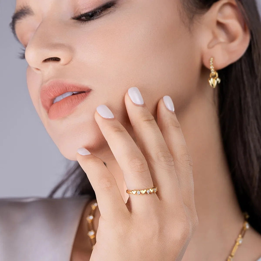 925 Sterling Silver Moissanite Heart Ring - Coolpeacock