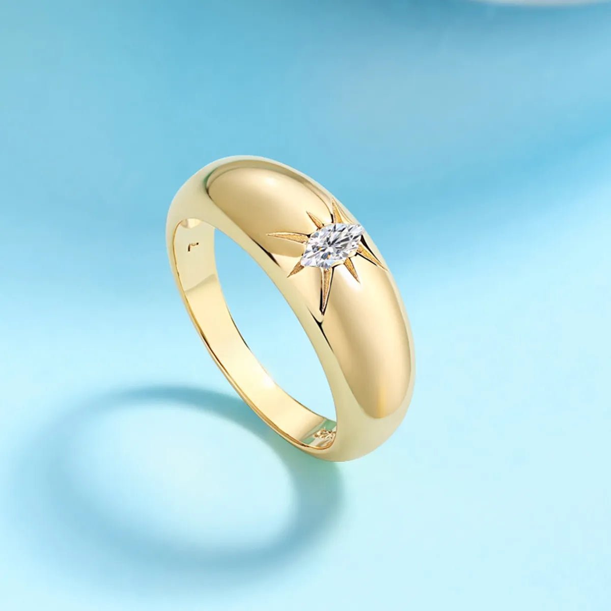 925 Sterling Silver Moissanite Ring - Coolpeacock