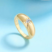 925 Sterling Silver Moissanite Ring - Coolpeacock