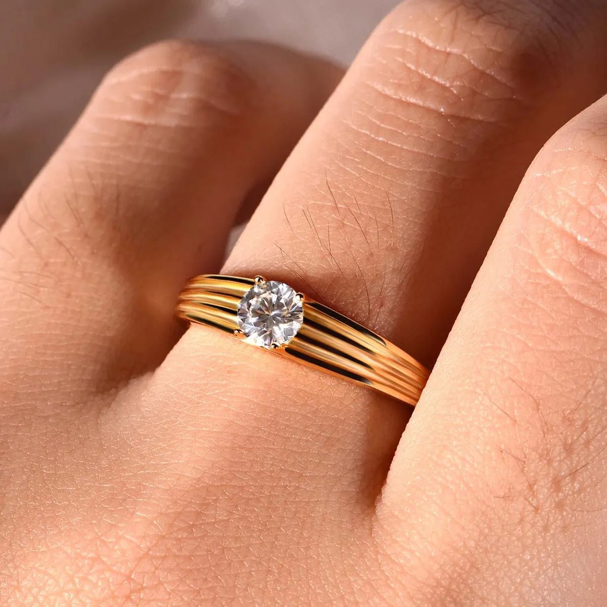 925 Sterling Silver Moissanite Ring - Coolpeacock