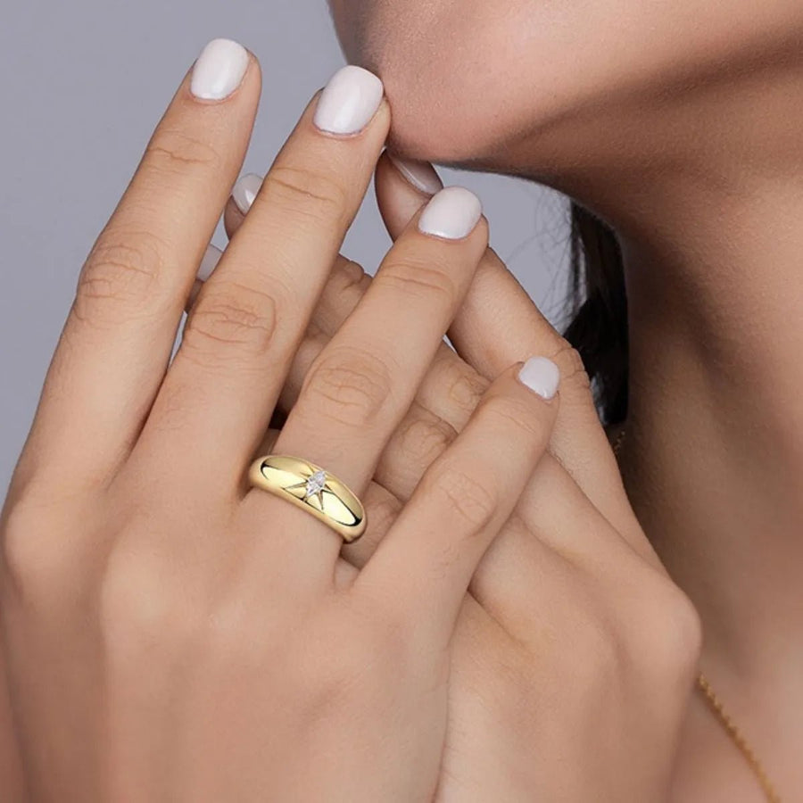 925 Sterling Silver Moissanite Ring - Coolpeacock