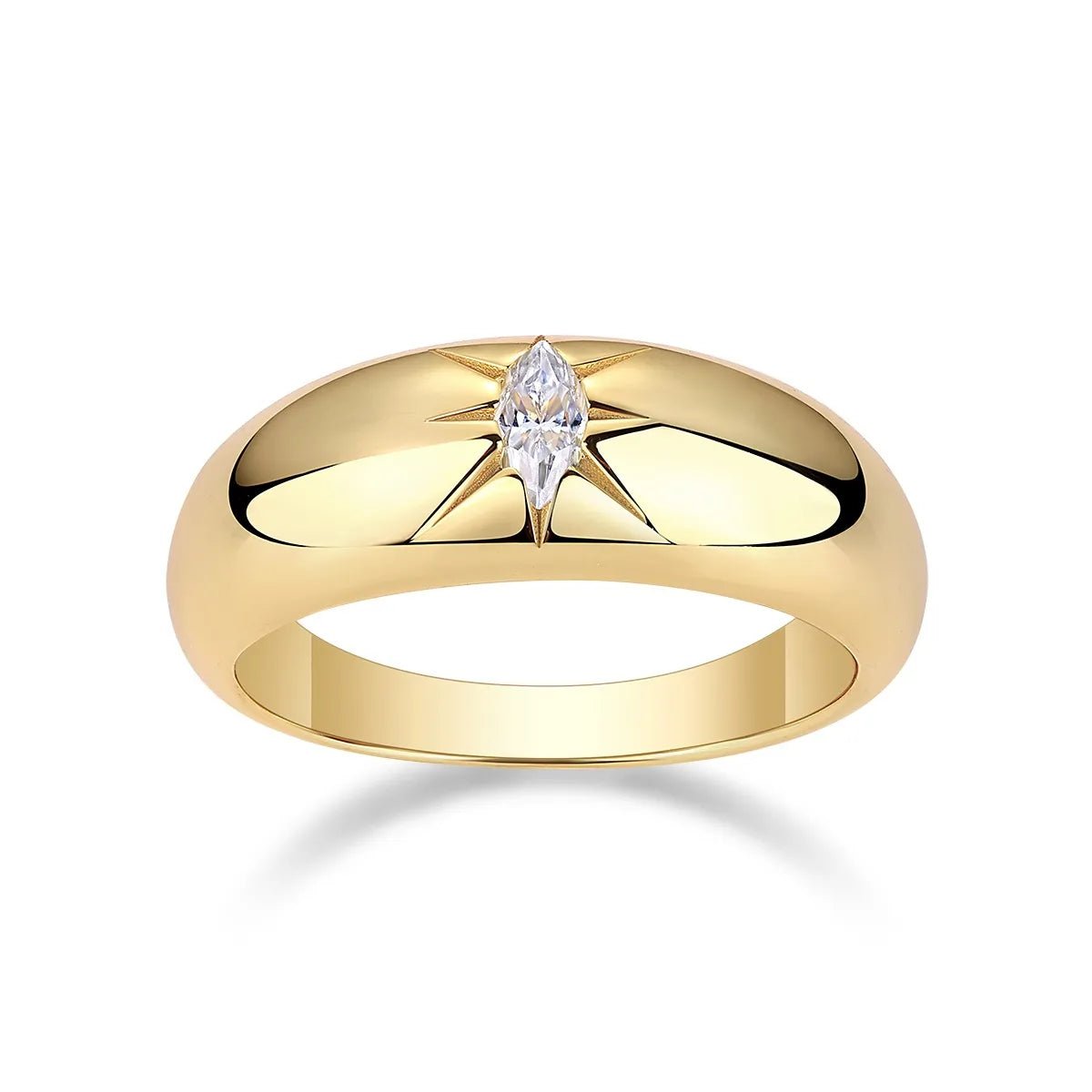 925 Sterling Silver Moissanite Ring - Coolpeacock