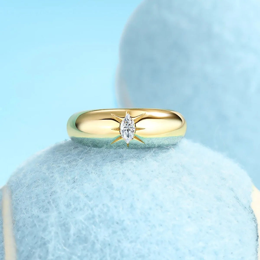 925 Sterling Silver Moissanite Ring - Coolpeacock