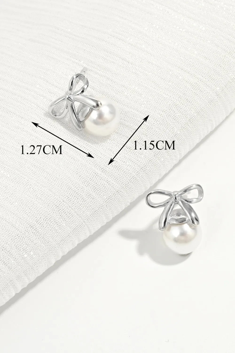 925 Sterling Silver Pearl Bow Earrings - Coolpeacock