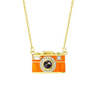 Personalized Photo Necklace Projection Gem Camera Necklace Anniversary Gifts for Her