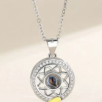 Custom Sun And Moon Couple Projection Necklace