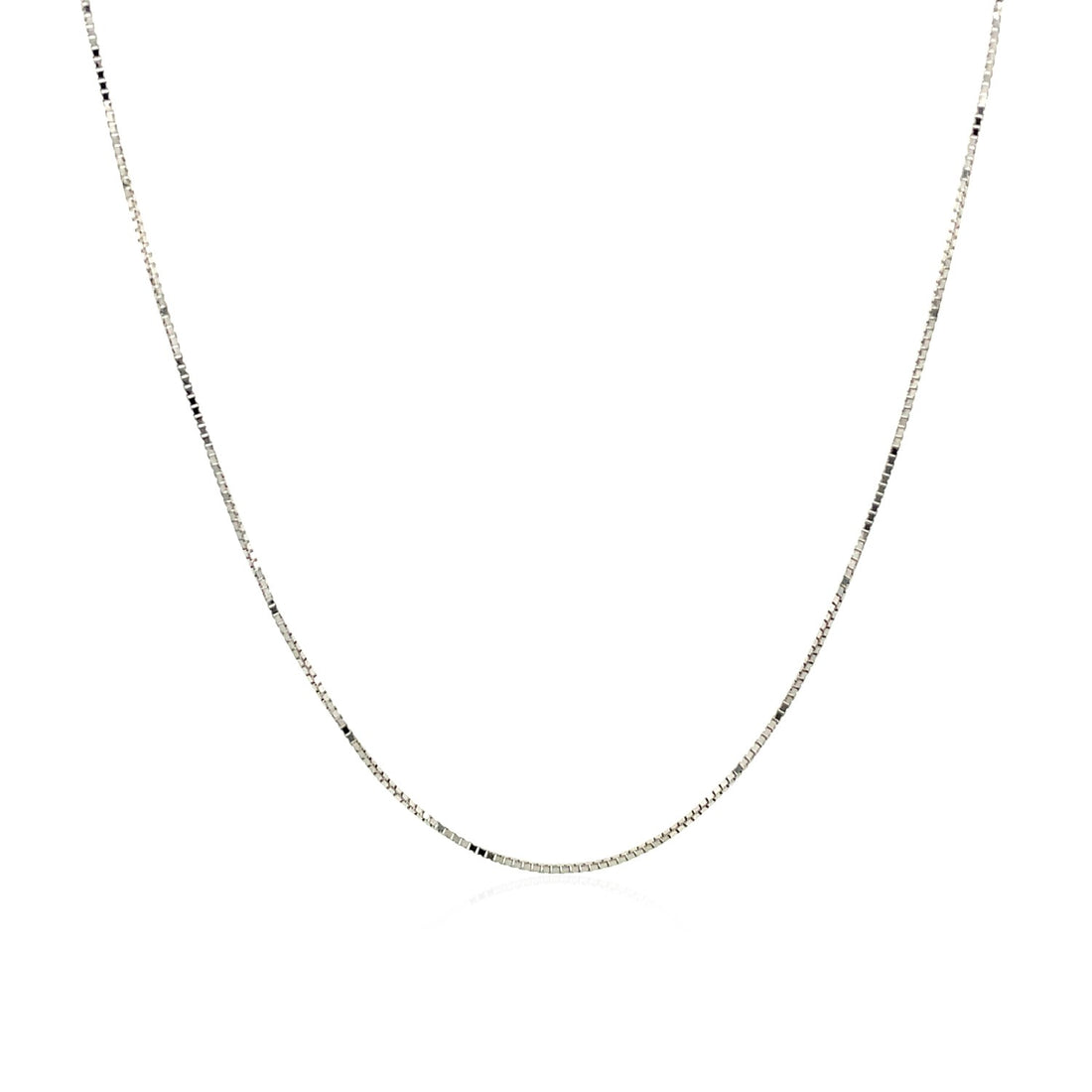 14k White Gold Classic Box Chain (0.60 mm)