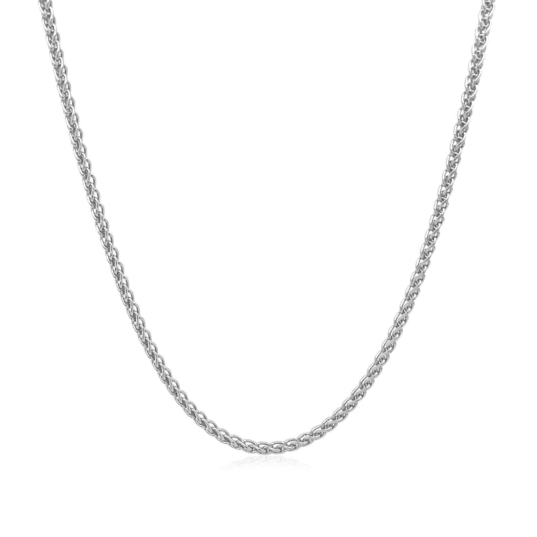 14k White Gold Round Wheat Chain (1.50 mm)