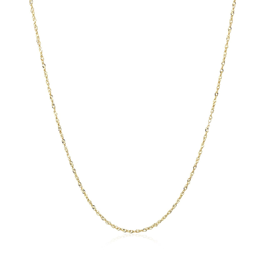 14k Yellow Gold Singapore Chain 0.8mm (0.81 mm)