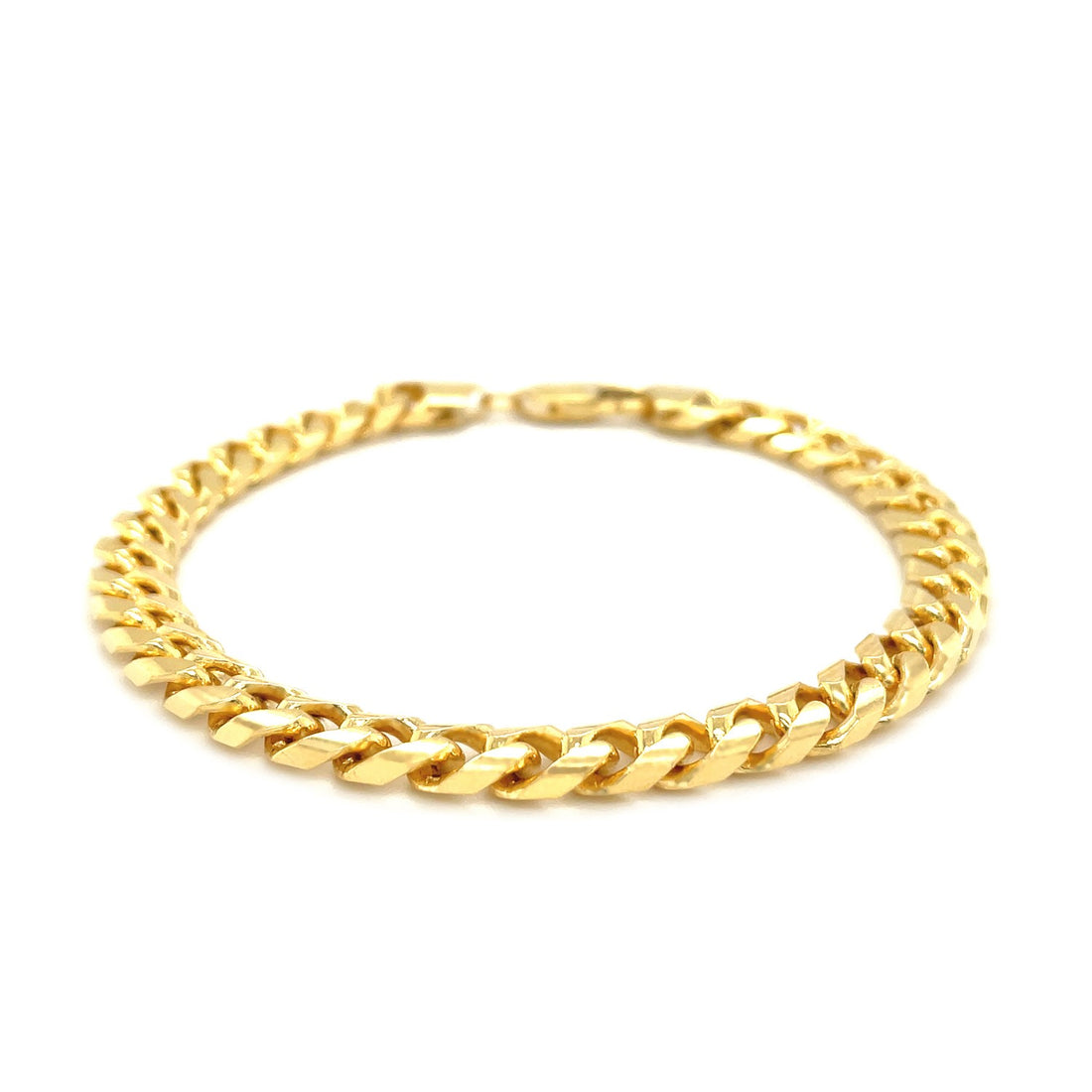 14k Yellow Gold Solid Miami Cuban Bracelet (7.20 mm)