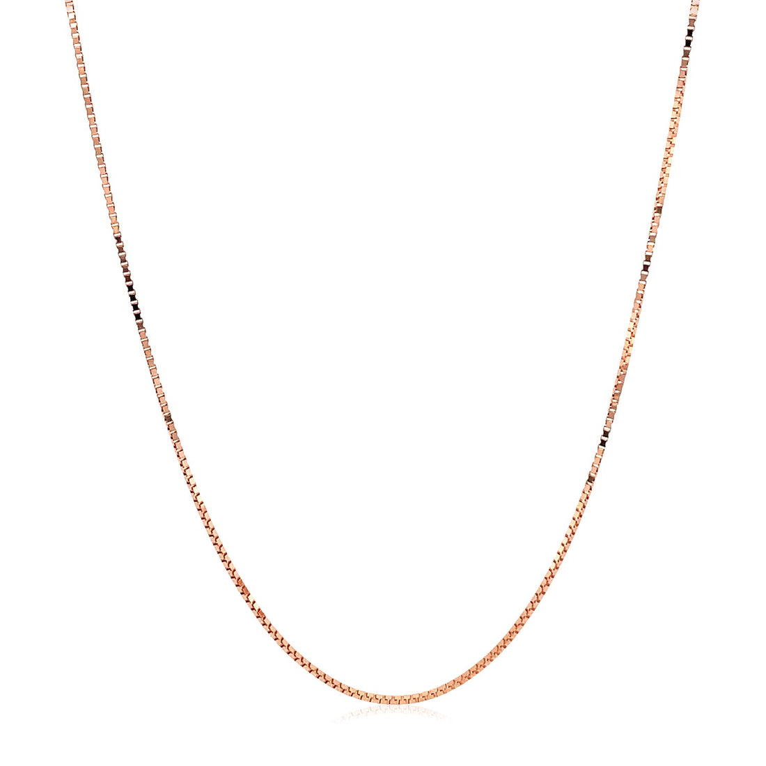 14k Rose Gold Adjustable Box Chain (0.70 mm)