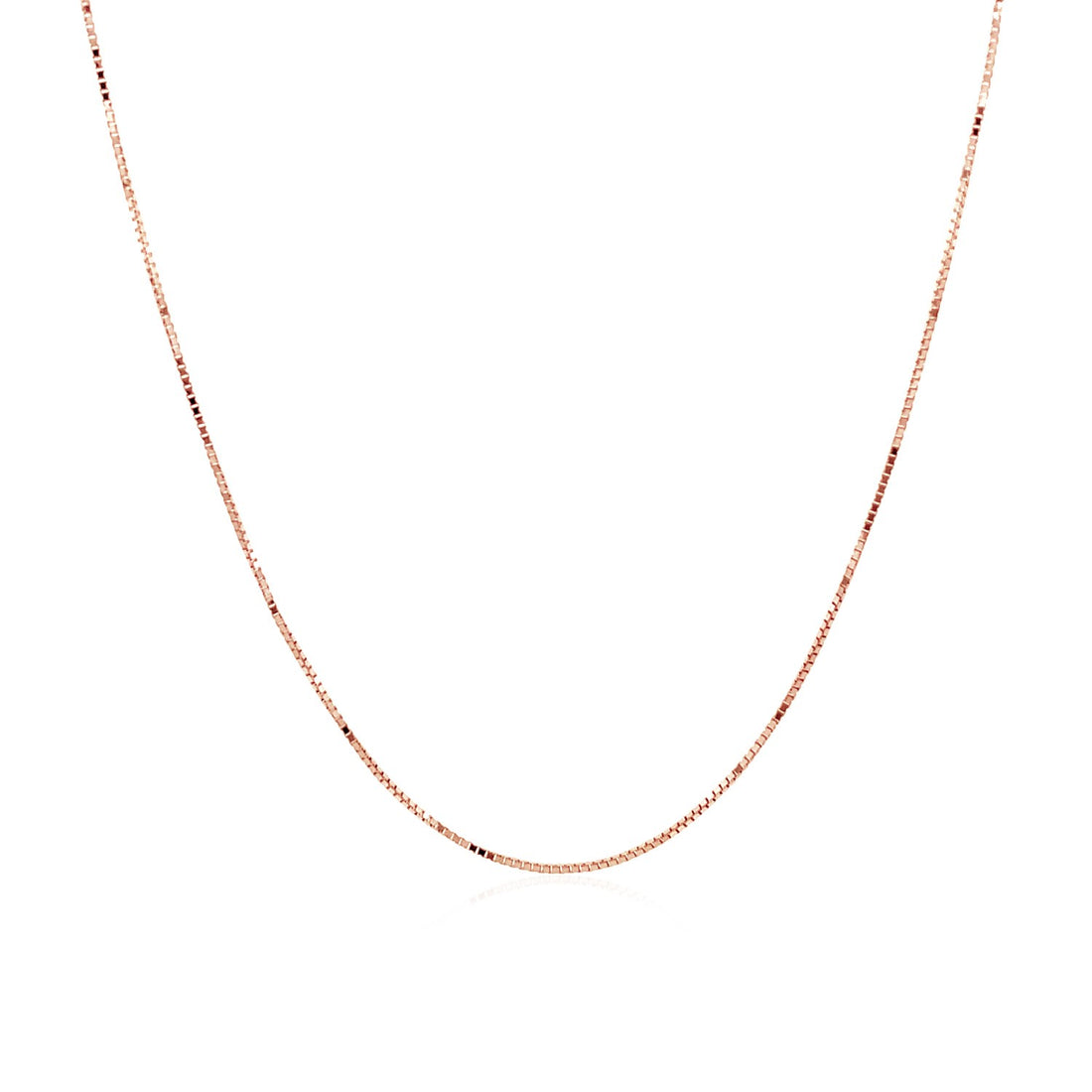 14k Rose Gold Classic Box Chain 0.6mm