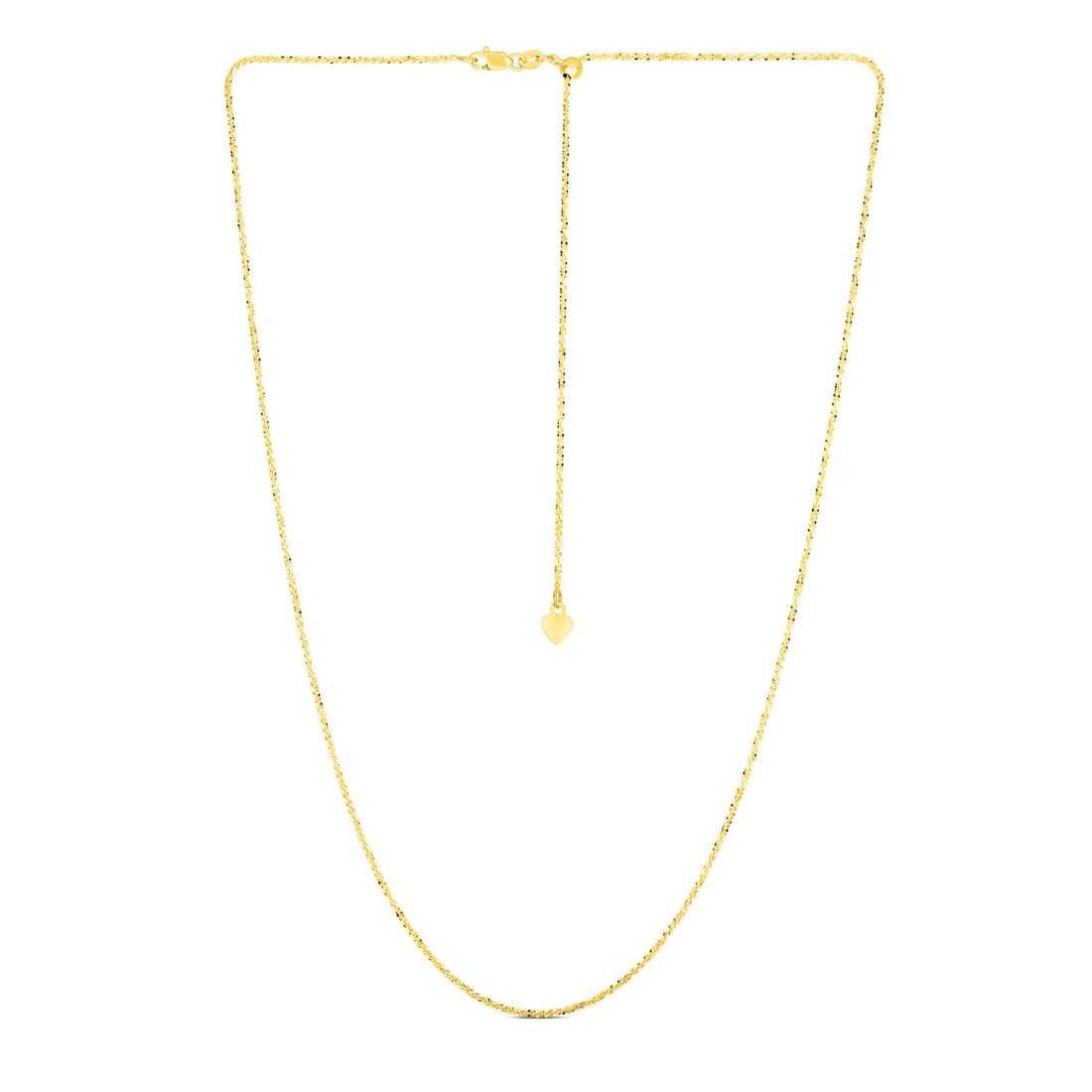 14k Yellow Gold Adjustable Sparkle Chain (1.20 mm)