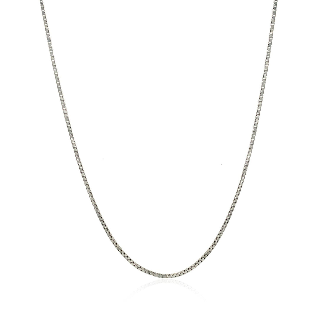 18k White Gold Classic Box Chain (0.85 mm)