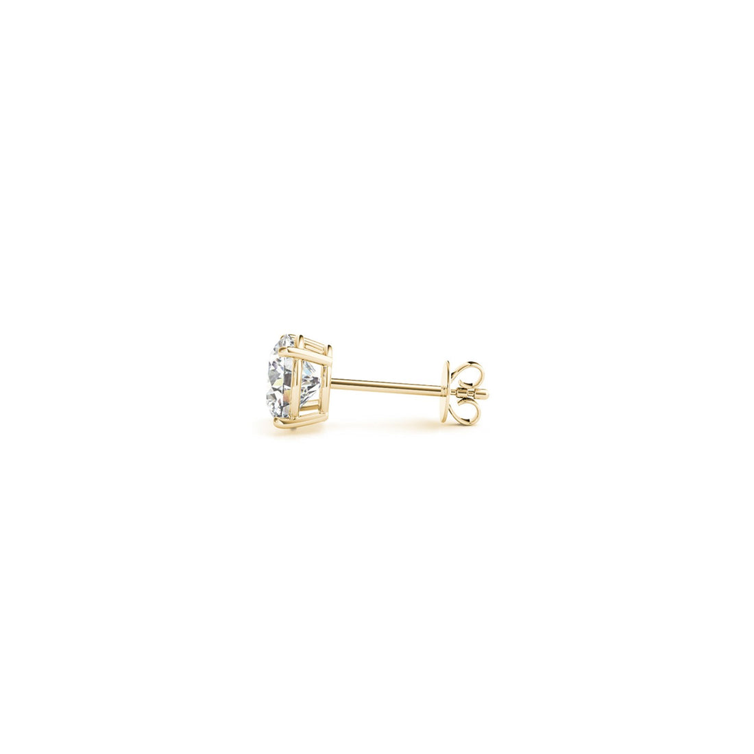 1 cttw Certified IGI Lab Grown Round Diamond Stud Earrings 14k Yellow Gold (G/VS2)