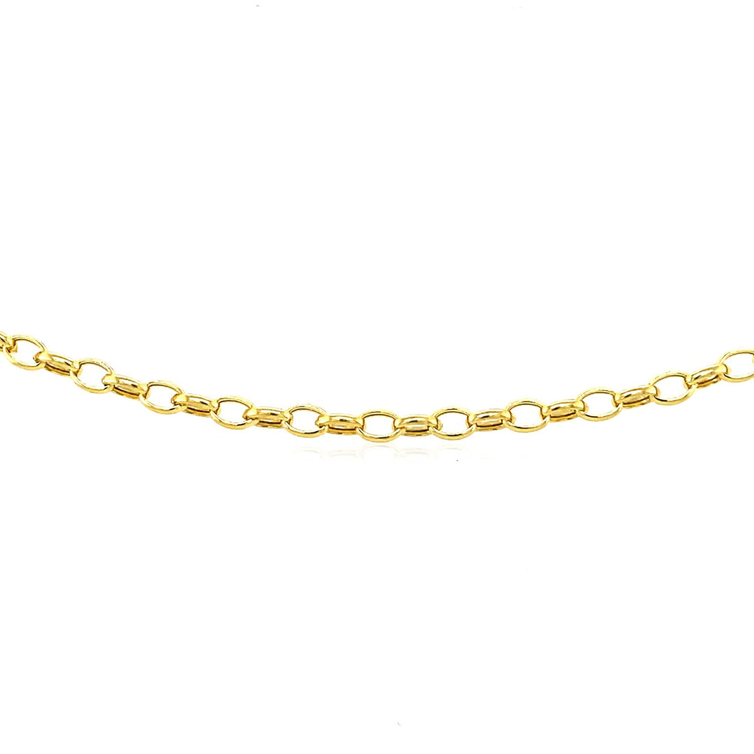 14k Yellow Gold Oval Rolo Bracelet  (3.20 mm)