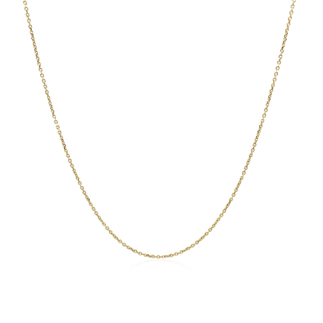 14k Yellow Gold Cable Link Chain (0.50 mm)