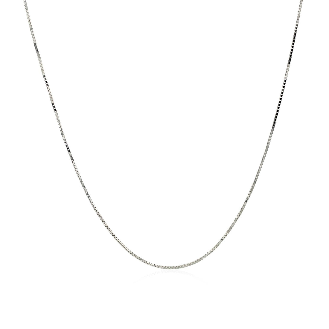 14k White Gold Adjustable Box Chain (0.60 mm)