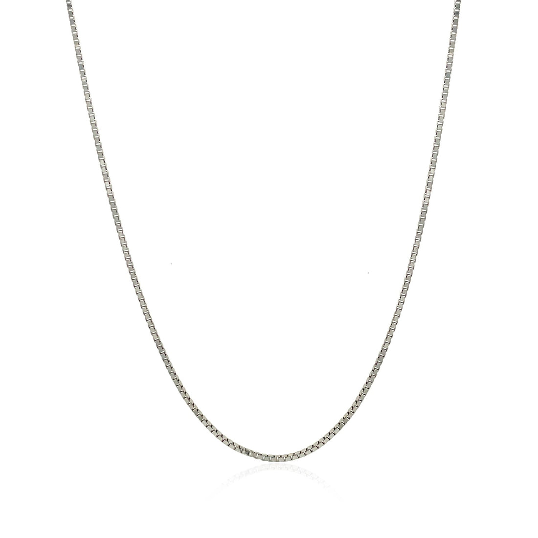 14k White Gold Classic Box Chain (0.85 mm)