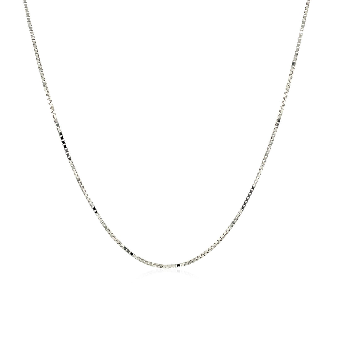 14k White Gold Adjustable Box Chain (0.70 mm)