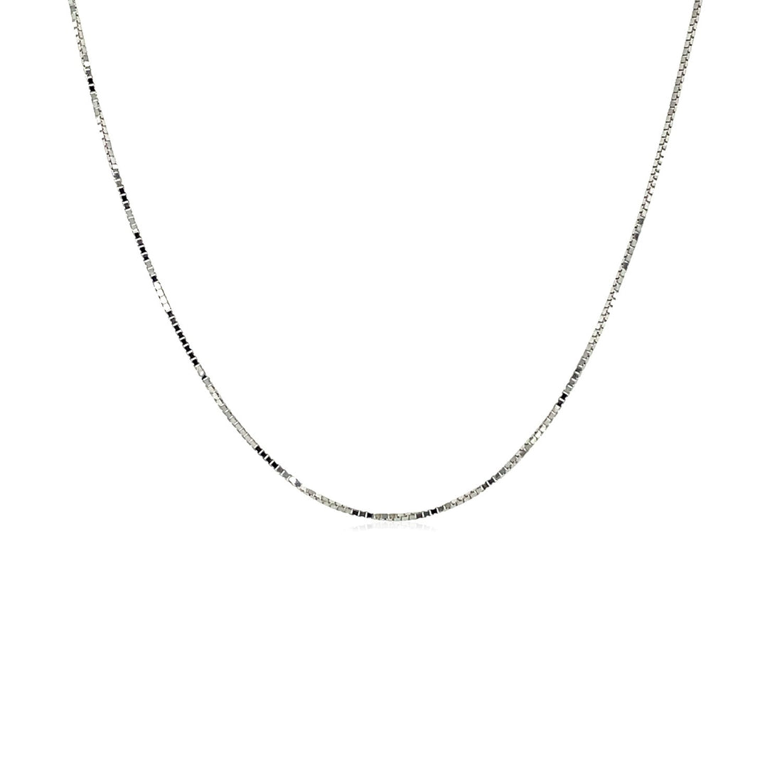 18k White Gold Box Chain 0.6mm (0.60 mm)