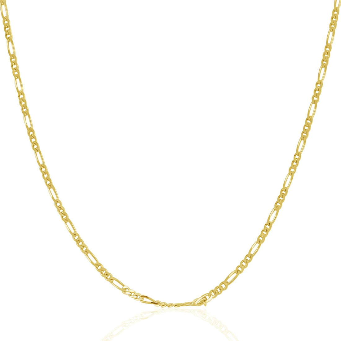 14k Yellow Gold Solid Figaro Chain (1.90 mm)