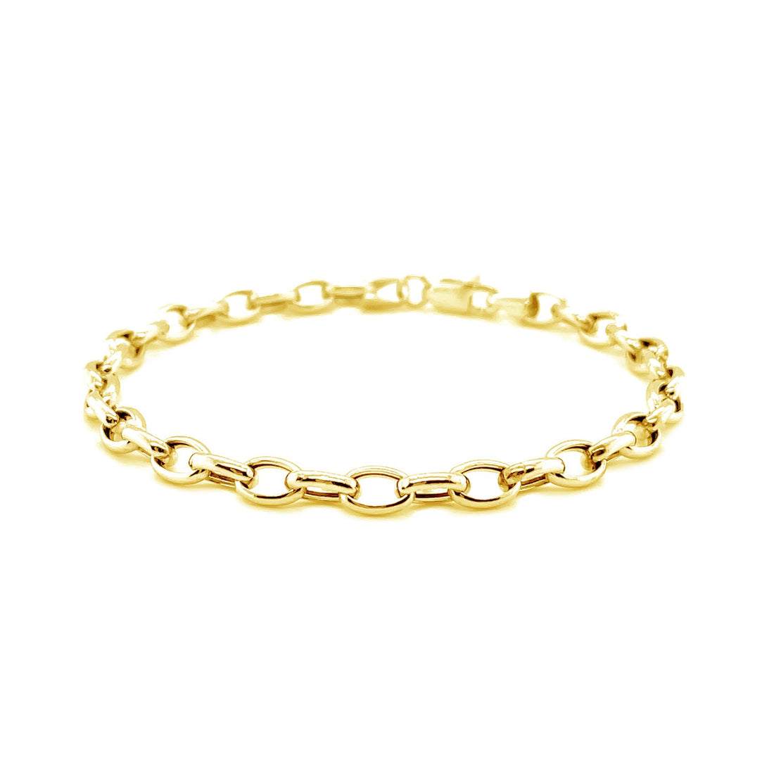 14k Yellow Gold Oval Rolo Bracelet  (4.60 mm)