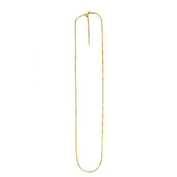 Endless Adjustable Box Chain in 14k Yellow Gold (0.95 mm)