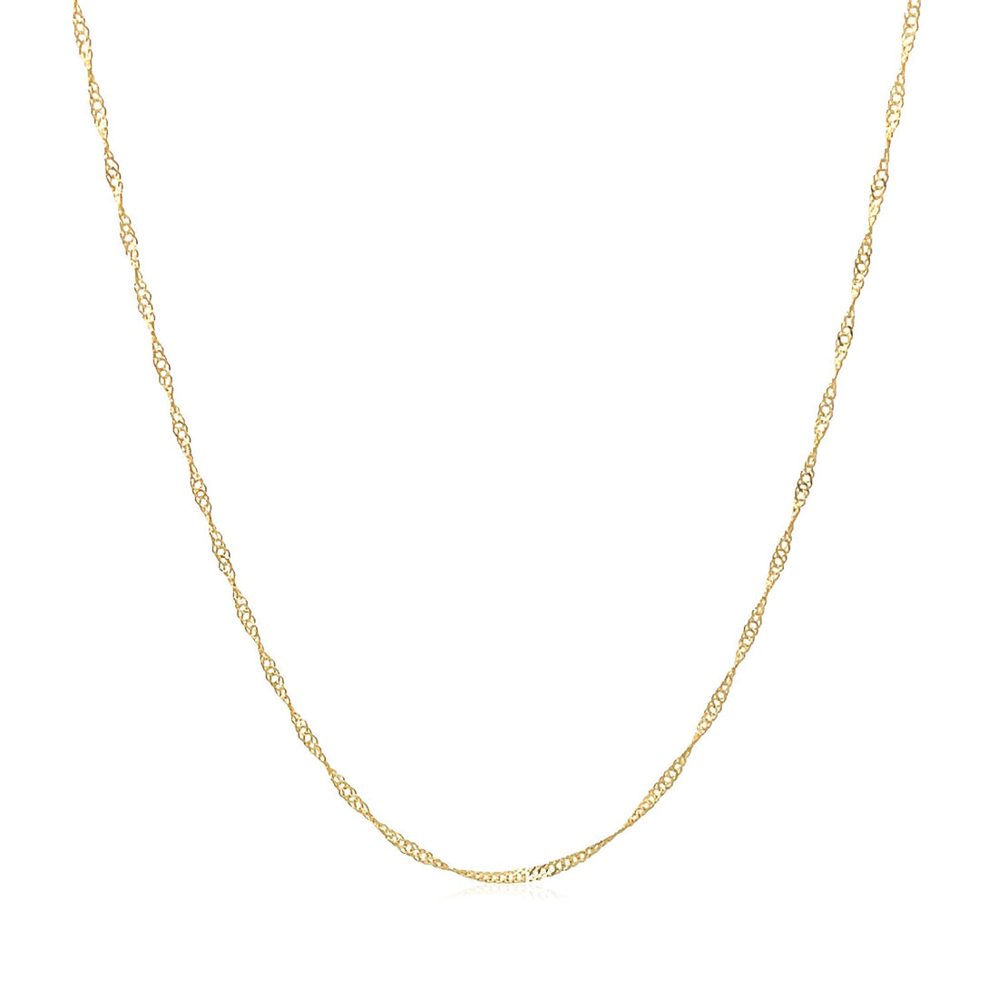 14k Yellow Gold Singapore Chain 0.6mm (0.60 mm)