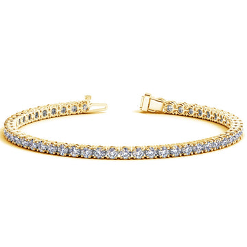 Lab Grown Round Diamond Tennis Bracelet in 14k Yellow Gold (7 cctw F/G  VS2/SI1)