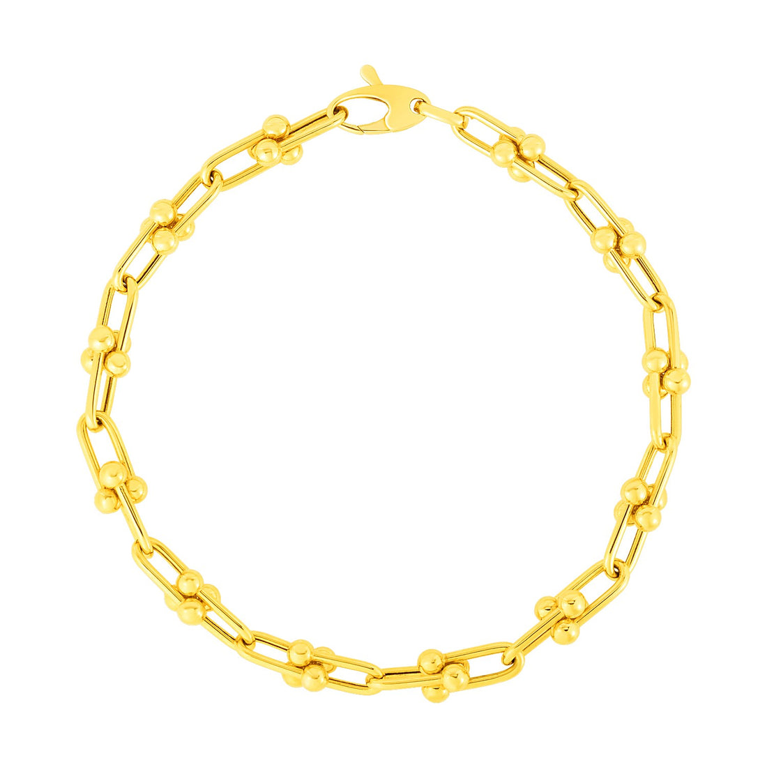 14k Yellow Gold 7 1/2 inch Jax Chain Bracelet (4.00 mm)