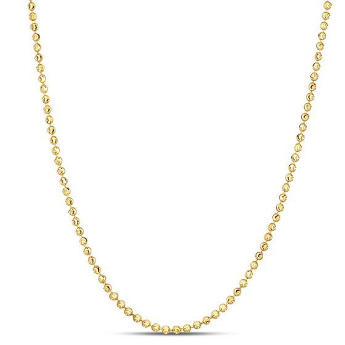 Moon Cut Bead Chain in 14k Yellow Gold (2.00 mm)