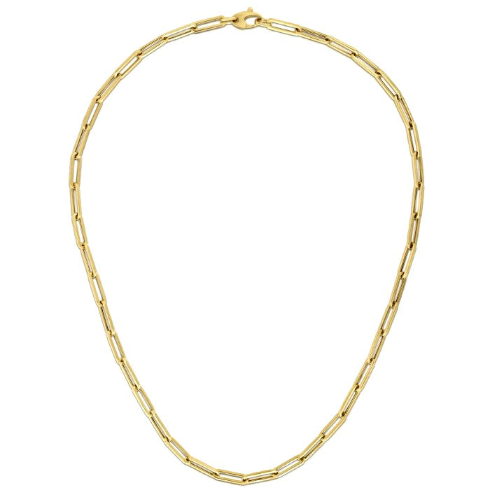 14K Yellow Gold Bold Paperclip Chain (4.20 mm)