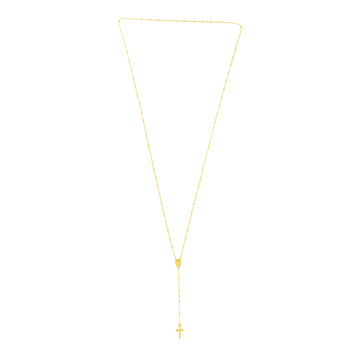 14k Yellow Gold Rosary Necklace