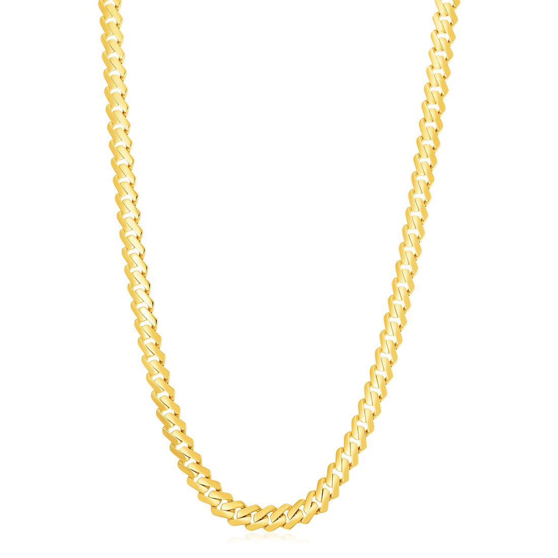 14k Yellow Gold High Polish Modern Lite Edge Chain (8.00 mm)