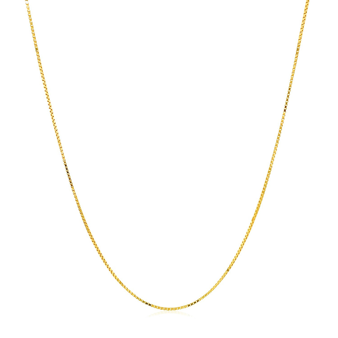 Double Extendable Box Chain in 14k Yellow Gold (0.51 mm)