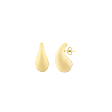 14k Yellow Gold Raindrop Studs