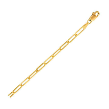 14K Yellow Gold Lite Paperclip Anklet (3.2mm)