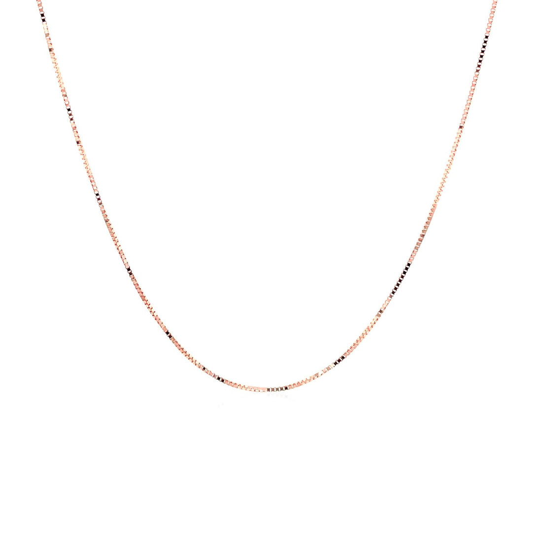 14k Rose Gold Classic Box Chain (0.45 mm)