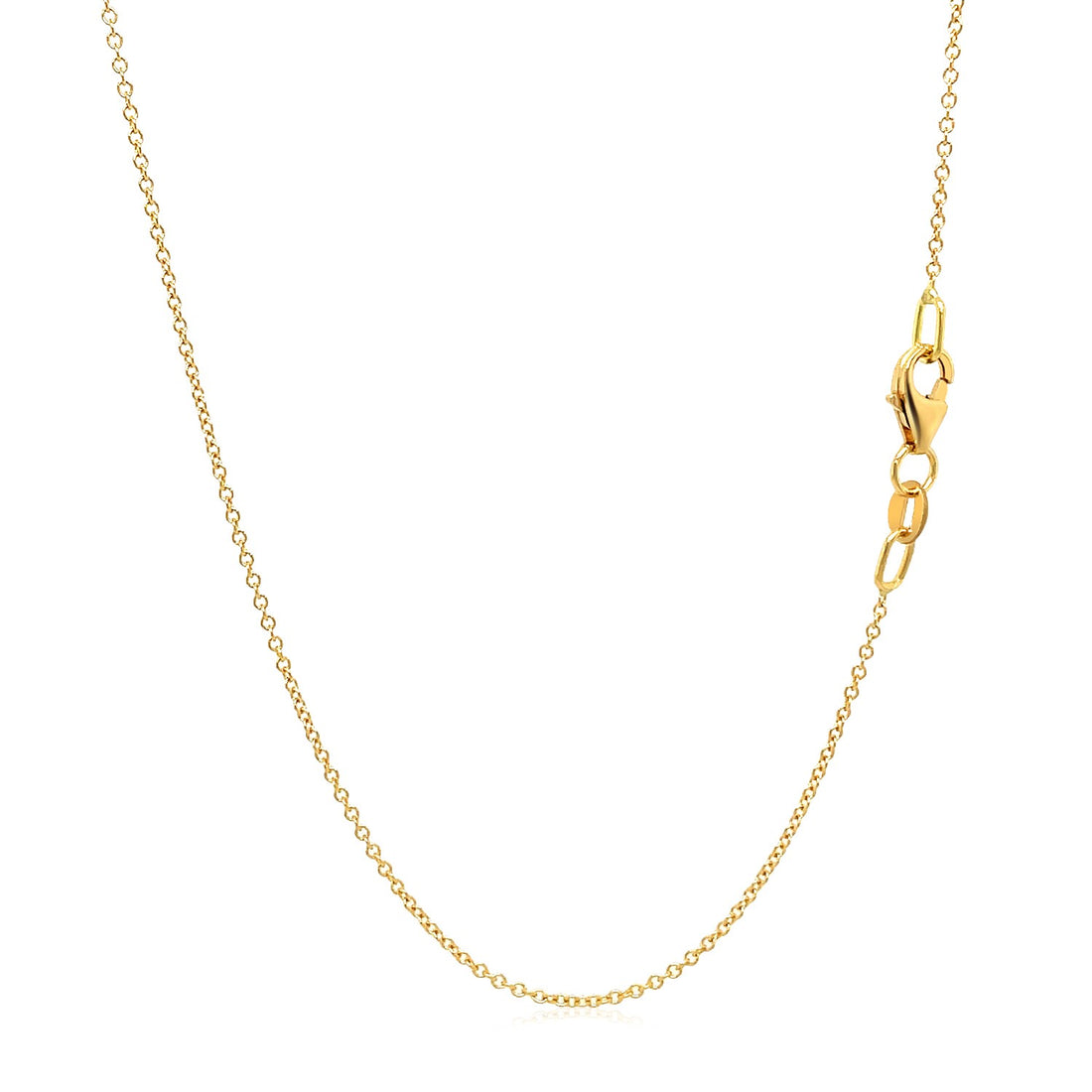 Double Extendable Cable Chain in 14k Yellow Gold (1.00 mm)