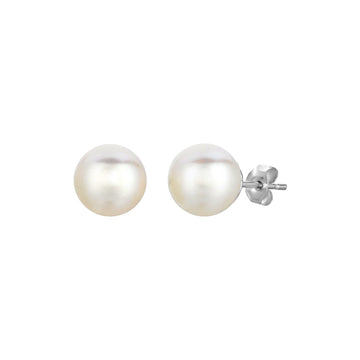 Freshwater Pearl Earrings in Sterling Silver(8mm)