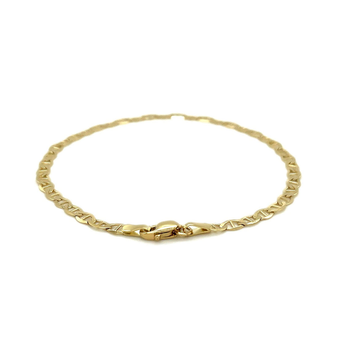 3.2mm 10k Yellow Gold Mariner Link Anklet