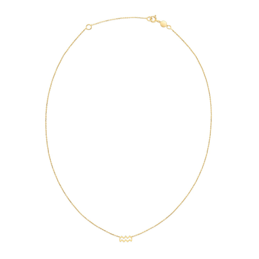 14K Yellow Gold Aquarius Necklace