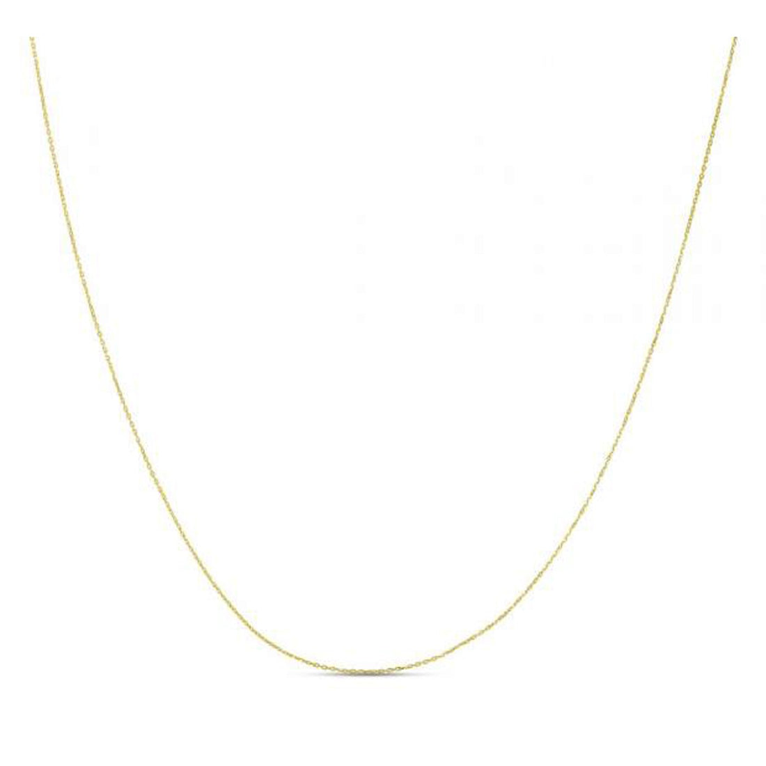 Double Extendable Diamond Cut Cable Chain in Yellow Gold (0.87 mm)