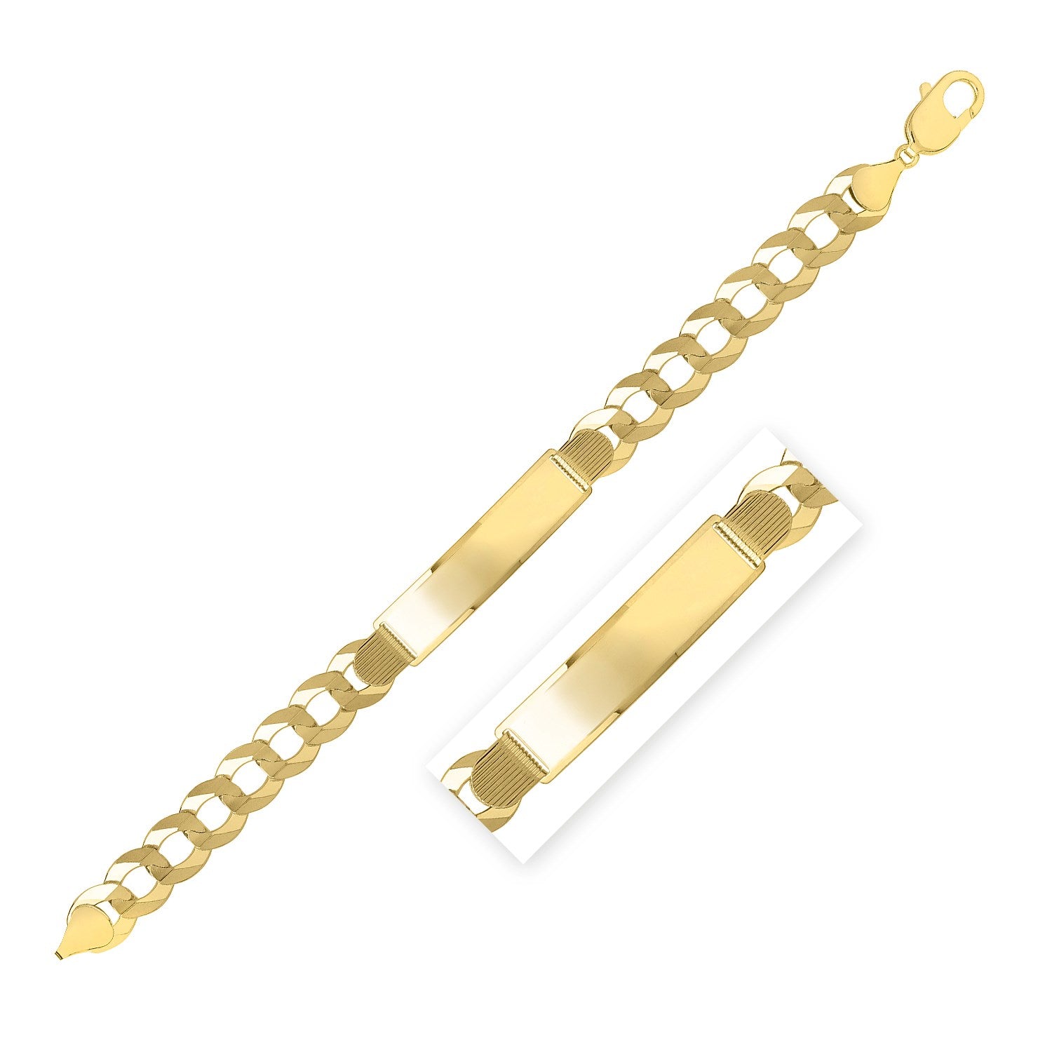 14k Yellow Gold Curb ID Bracelet (11.00 mm)