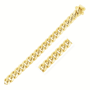 14k Yellow Gold Semi Solid Miami Cuban Chain (10.70 mm)